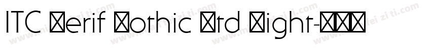 ITC Serif Gothic Std Light字体转换